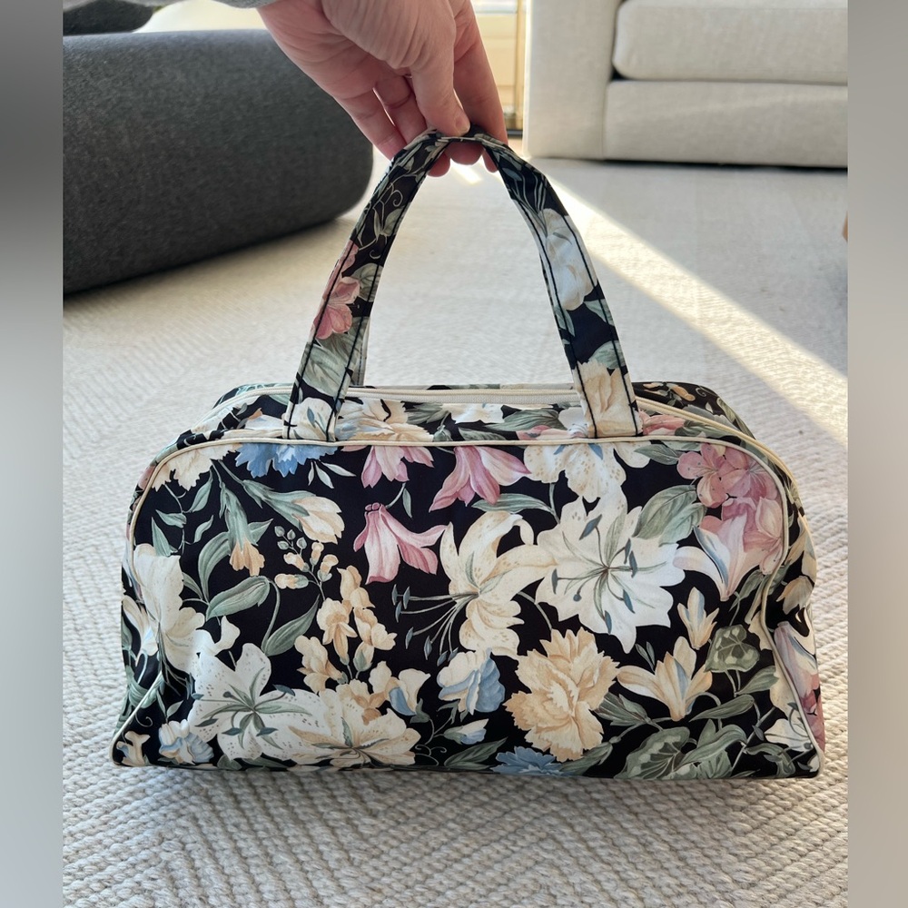 Vintage Christian Dior Floral Makeup/ toiletry travel Bag